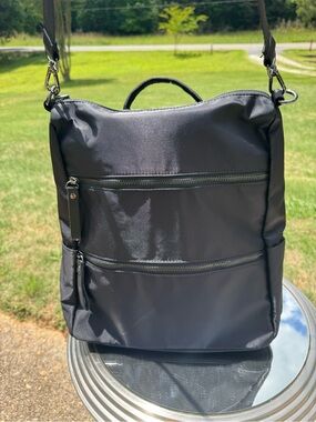 Black Men's Crossbody Backpack - Lightweight Everyday Carry